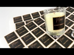 Elektropolatlı Metal Mektup Parfüm Şişesi Etiketi Altın Nikel Çıkartılmış Mum Uyarı Etiketleri