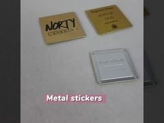 Parfüm şişeleri için Metal Logo ile Nikel Metal 3d kendi kendine yapışkan etiketler