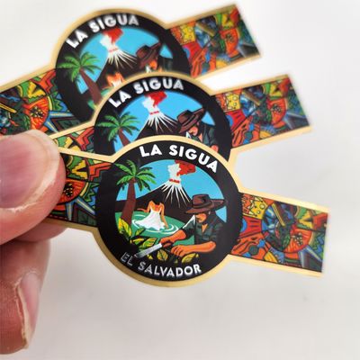 Özel Baskı Kabartmalı Puro Halkası Bantları Etiketleri