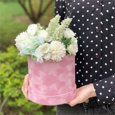 Deri Talip El Yapımcılık Kağıt Kutusu Paketleme Kovası Hediye Paketleme Kutusu Pembe Yeşil