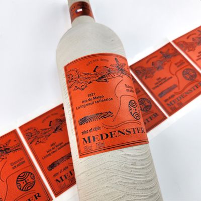 satın al Özel Şampanya Etiketleri Altın Folyo Logo Hediye Düğün Partisi Kırmızı Şarap Paketleme Deri Etiketler Dikkate Alıcı online manufacture