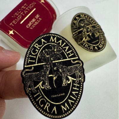 satın al Yüksek Kaliteli Kendine Yapışkan Dönüştürülmüş Dönüştürülmüş Kadife Parfüm Mum Etiketi online manufacture