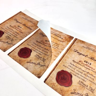 satın al Kırmızı şarap etiketi baskı için özel şarap etiketleri online manufacture