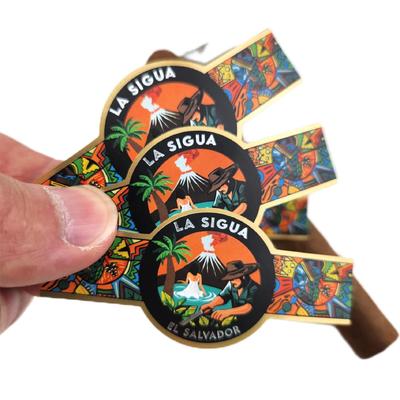 satın al Custom Embossed Gold Foil Cigar Label and Band with ISO9001:2008 Certification for Personalized Use online manufacture