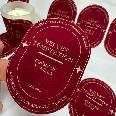 İyi bir fiyat. Ekolojik Arkadaşlık Özel Baskı Logo Kadife Çıkartılmış Altın Mum Etiketi Dikkate Alınması çevrimiçi