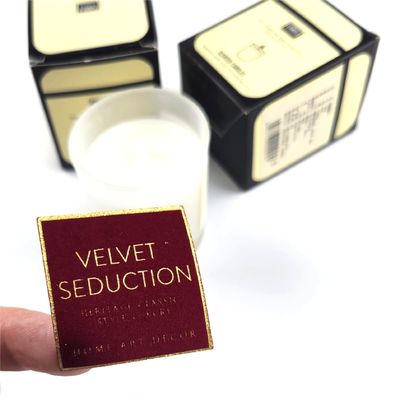 İyi bir fiyat. Özel Baskılı Kadife Mum Etiketi Rulolar Mum Kavanoz Paketleri için Gözyaşlarına Dayanıklı Parlak Vinil Etiketler çevrimiçi