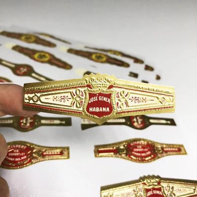 İyi bir fiyat. ISO9001 Certified Waterproof Cigar Label with Custom Logo and Gold Foil Embossing for Premium Cigar Bands çevrimiçi