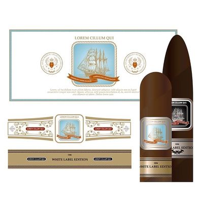 İyi bir fiyat. Holographic Gold Foil Cigar Label and Band with ISO9001:2008 Certification for Premium Cigar Packaging çevrimiçi